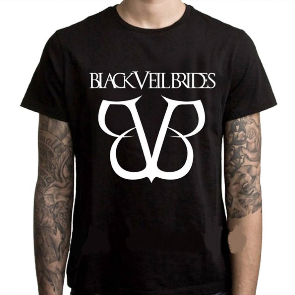 Camiseta Masculina  Black veil brides VB - Camisa unissex algodão banda rock show