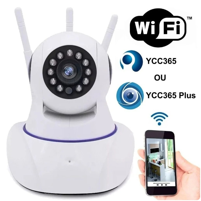 Camera 3 Antenas Ip Wifi Sistema C/ E em Oferta na Shopee