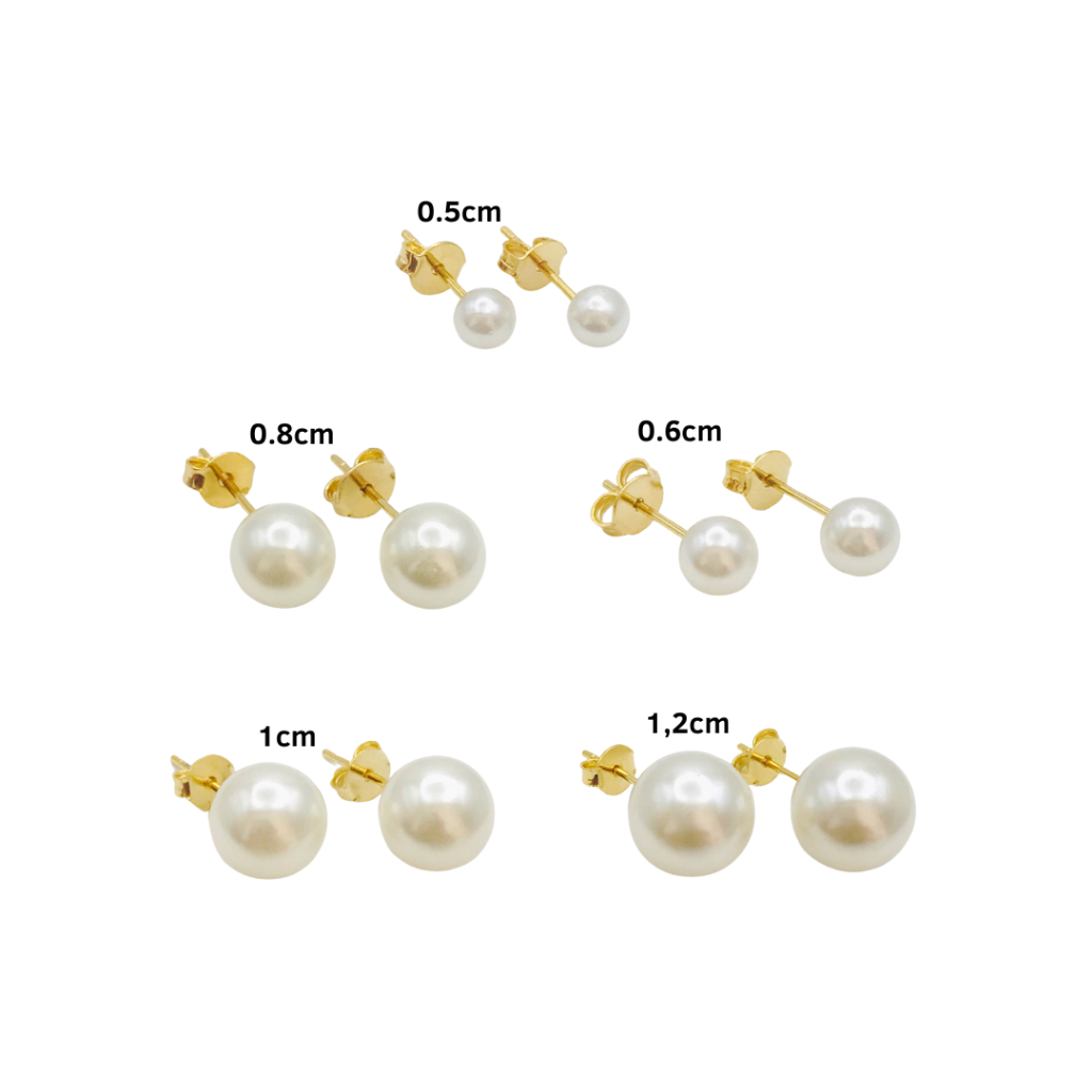 Brinco de Pérola Banhado em Ouro 18K em Oferta na Shopee