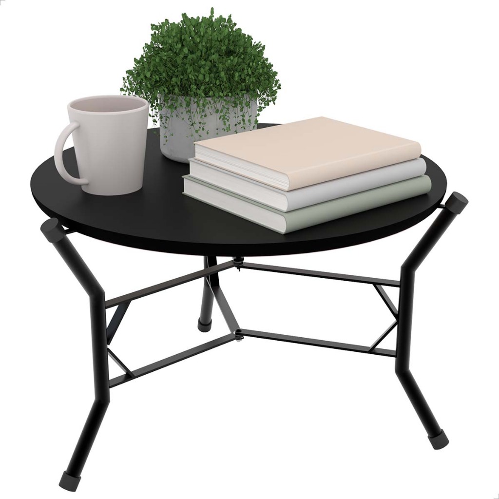 Mesa De Centro Tripé Articulada Estilo Industrial Para Sala