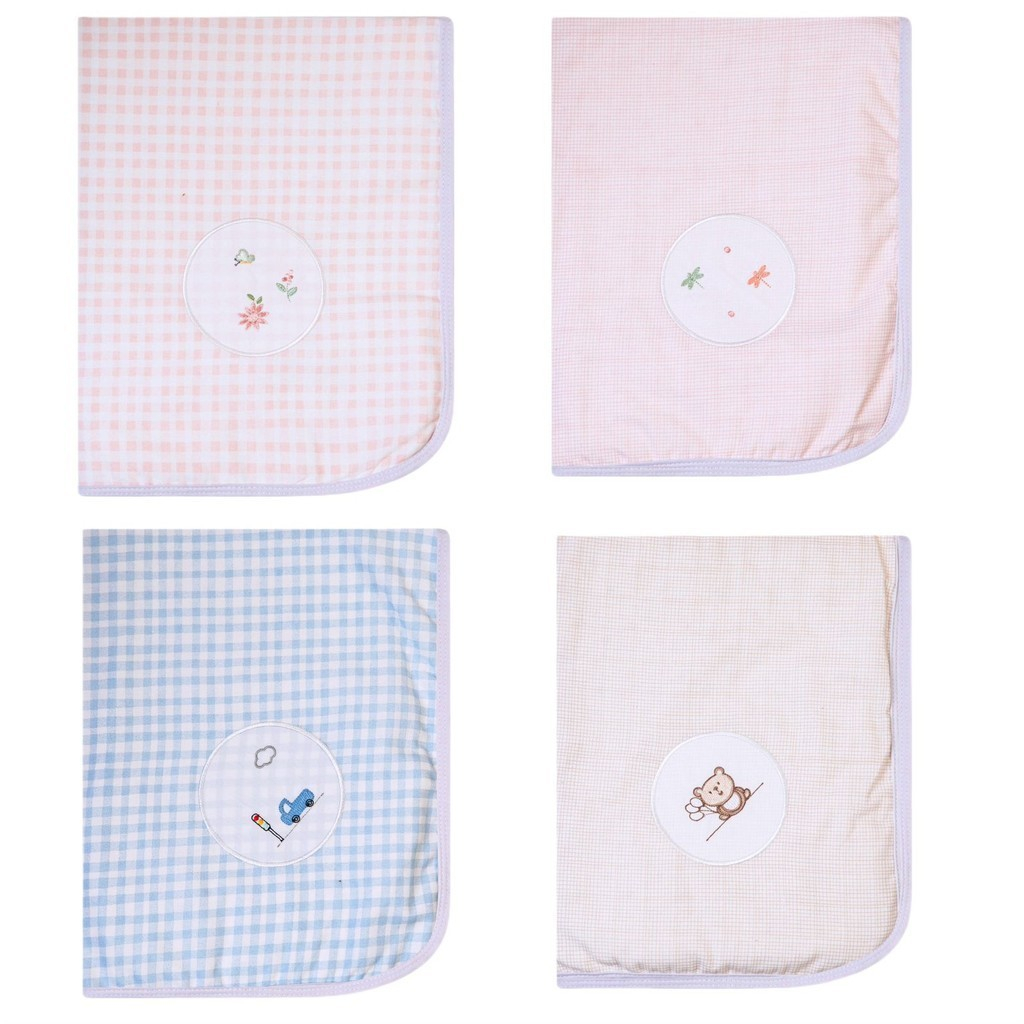 Manta Bebê Bordada Dupla Face 100x75cm Forro Flanelado 100% Algodão 150 fios em Oferta na Shopee