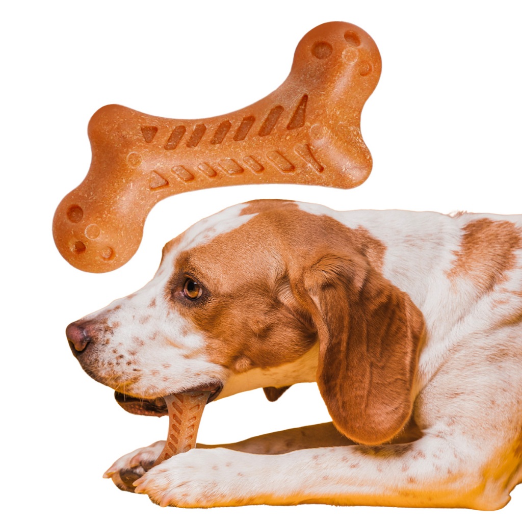 Osso Mordedor Massageador Brinquedo Para Cães Pets Anti-Stress em Oferta na Shopee