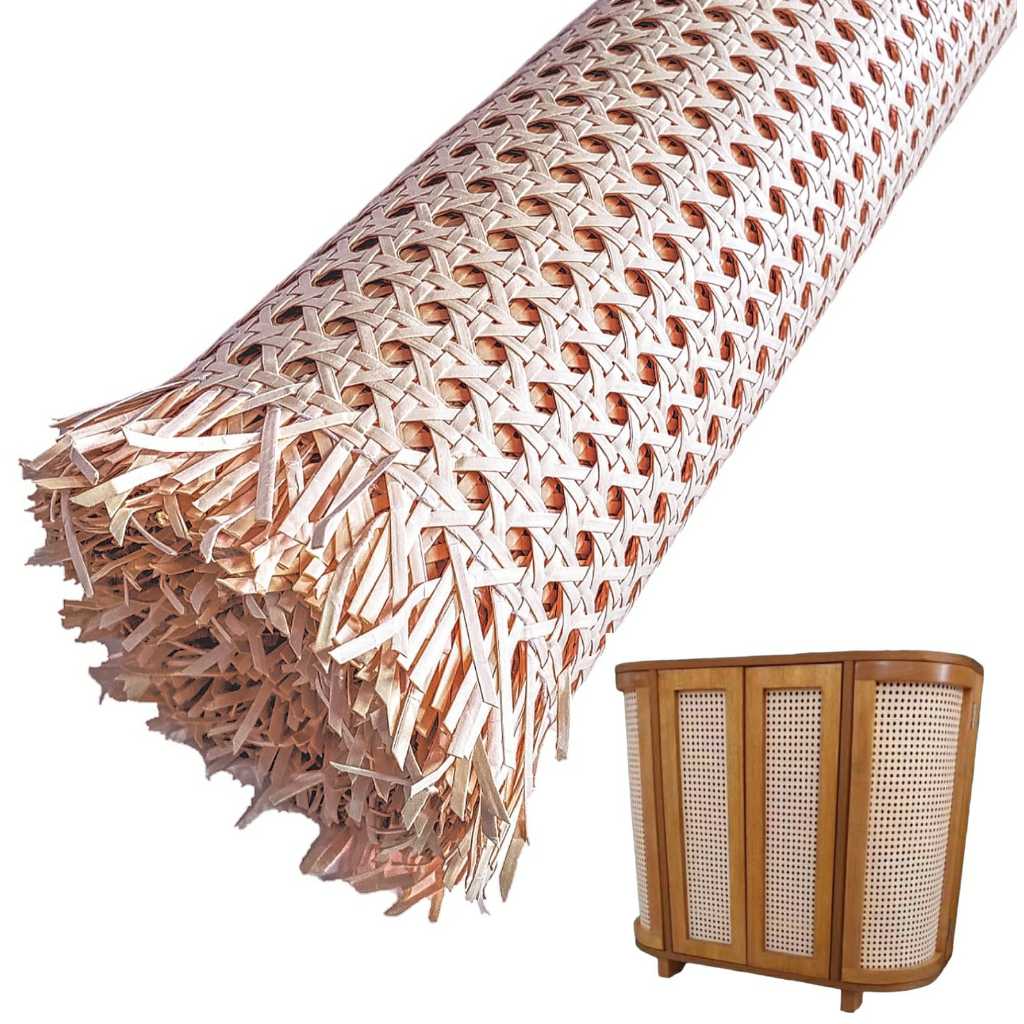 Tela Palhinha Indiana Para Móveis Tela Sextavada Fibra Celulósica 50x80cm - Salmão