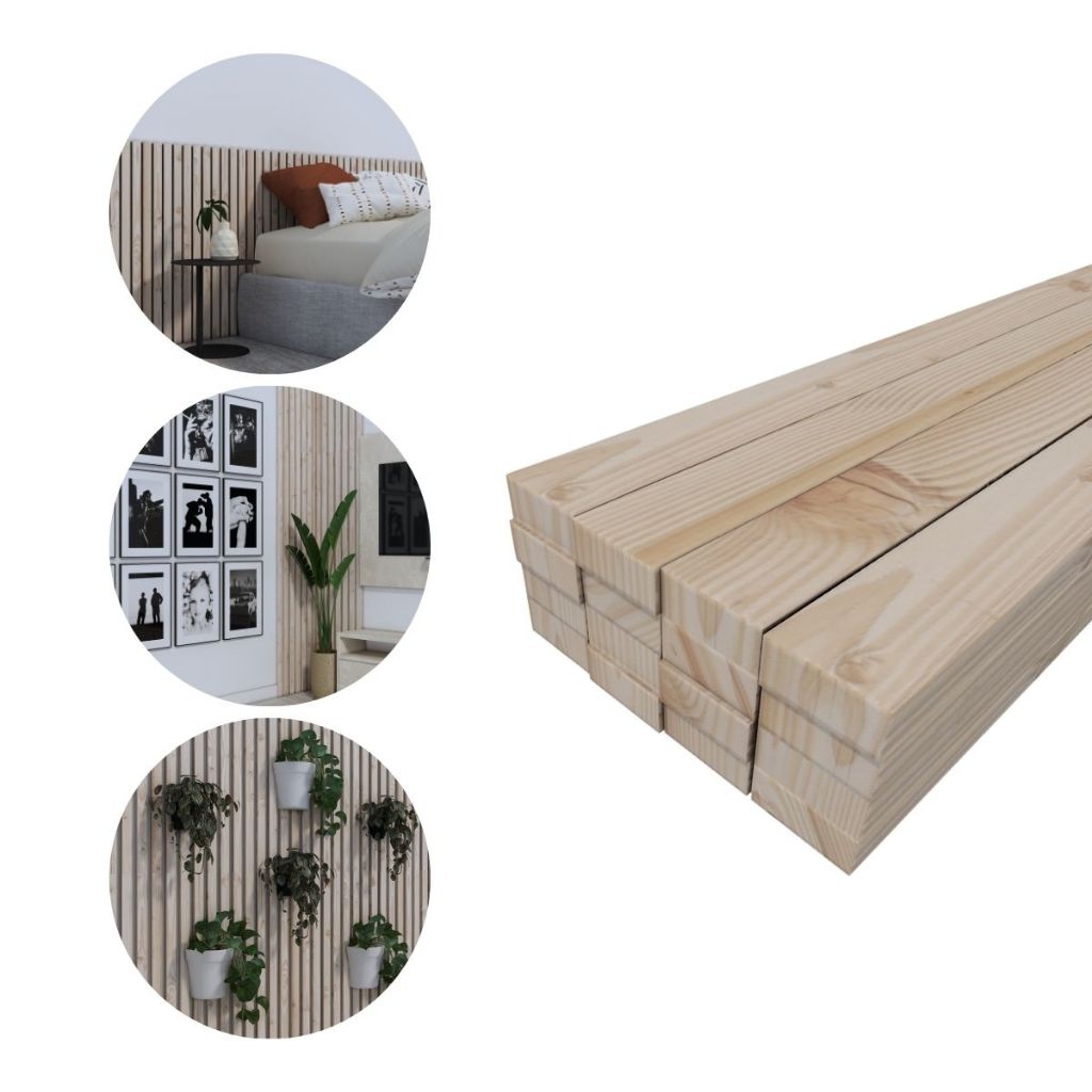 Pct 40 Ripas em Pinus para Suporte/Construção Reflorestada