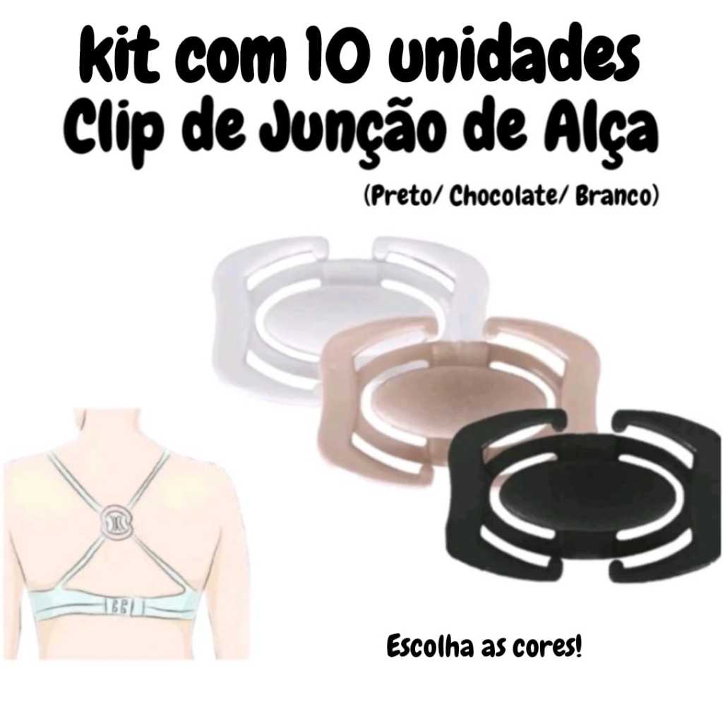 Kit com 10 Clip para Junção de Alças - Compatível com todas as Alças