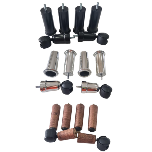 Pe cama box de solteiro/casal/queen/king box bipartido + bucha americana 4 pés fixos e 2 com rodinhas de plastico cores