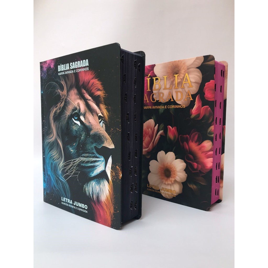 Kit 2 Bíblias Sagrada Letra Jumbo Com Harpa e Corinhos J1 em Oferta na Shopee