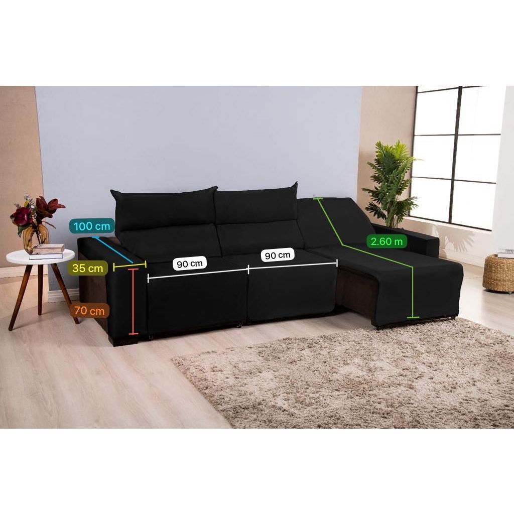 Protetor sofá Retrátil e Reclinavel Veste Fácil Liso Em malha Suplex em Oferta na Shopee