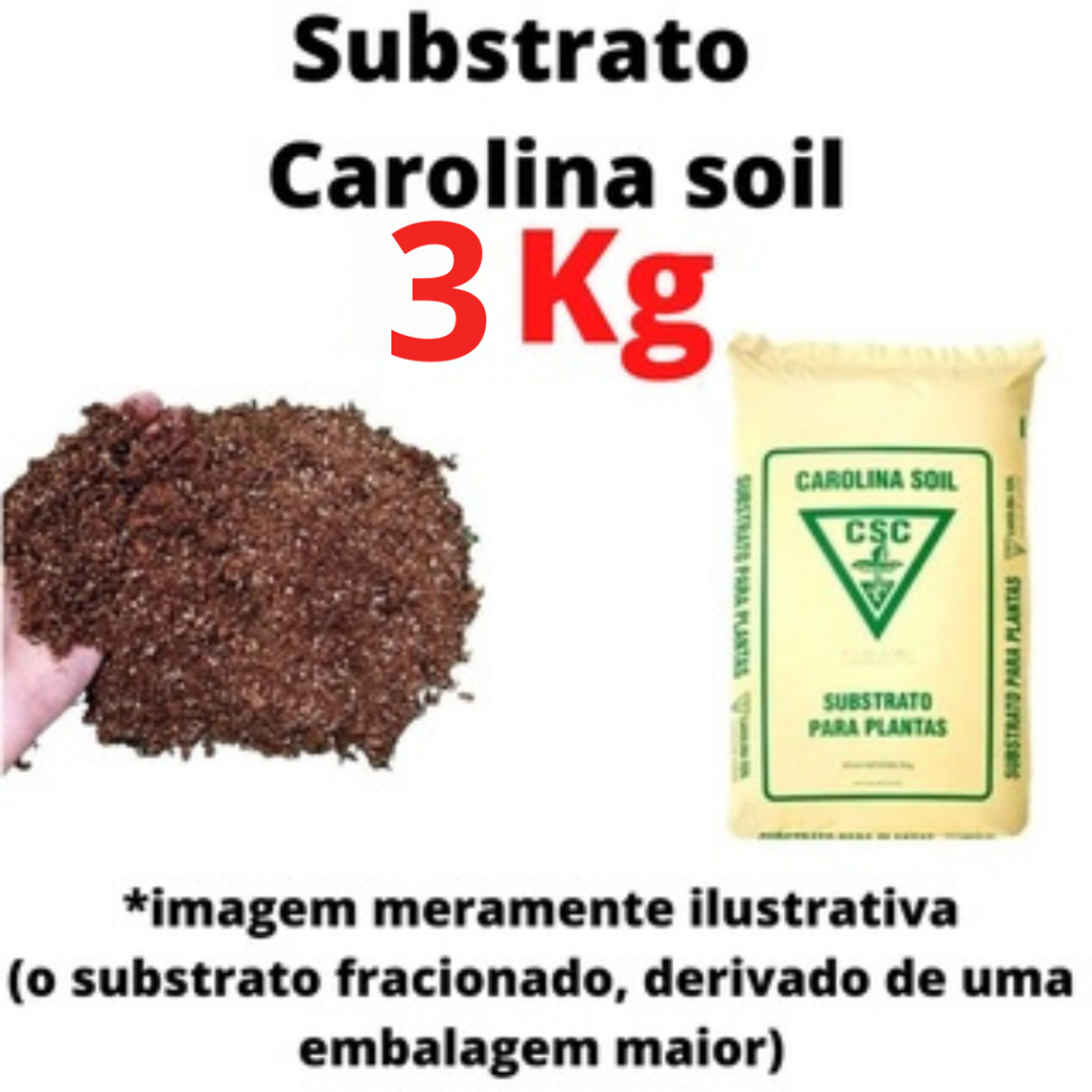Substrato Carolina Soil 3 kg pronto pra uso (rosa do deserto, semente, germinação)