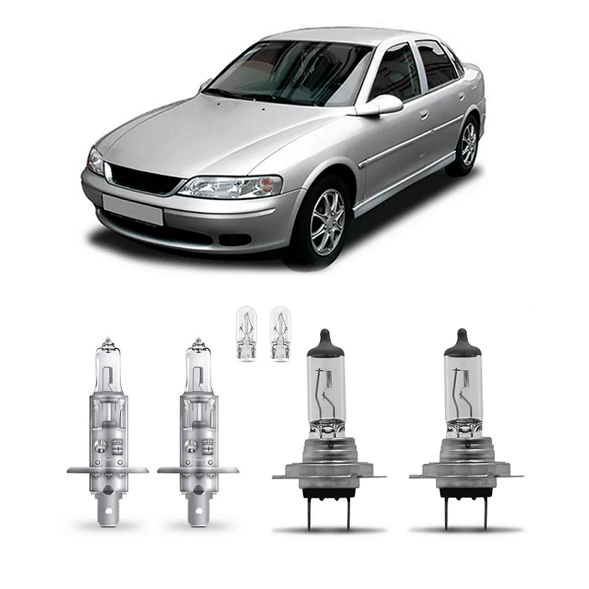 Kit 4 Lampada Farol Vectra 1997 1998 1999 2000 2001 2002 2003 2004 2005 H1 H7