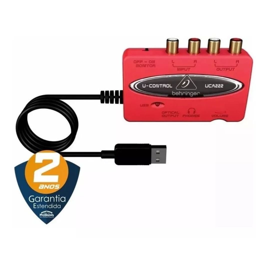 Interface De Áudio Behringer U-control Uca222 - ORIGINAL COM GARANTIA!!!