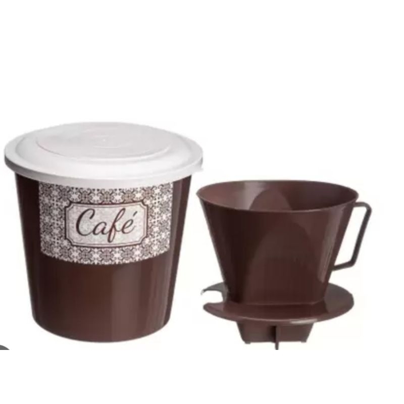 Coador De Café Kit E Suporte Pote Para Café Conjunto Casa - Miabr Utilidades