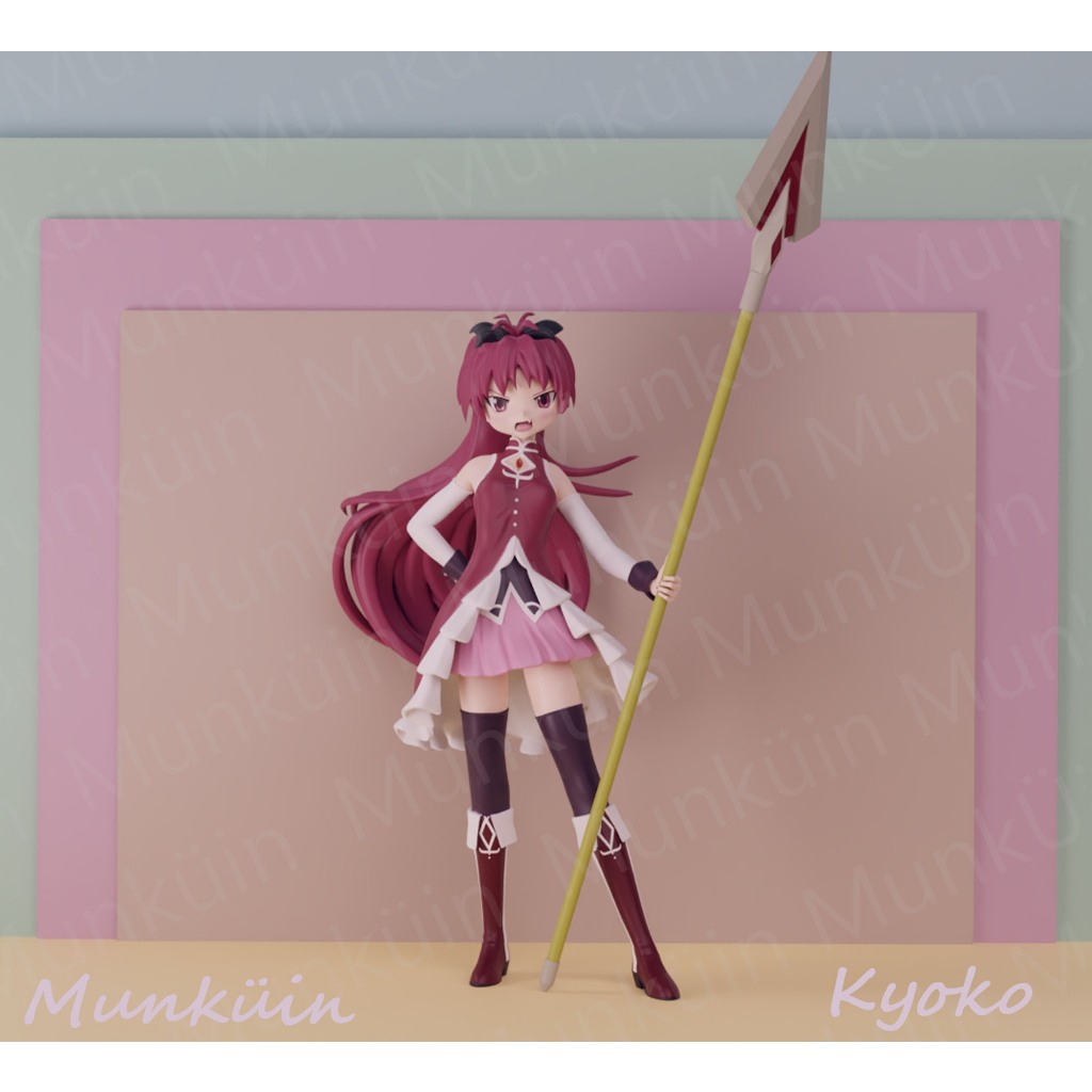 Action Figure Kyoko Sakura 18cm - Puella Magi Madoka Magica Handmade Figure 1/7 Scale - Original Boneca Anime Figure