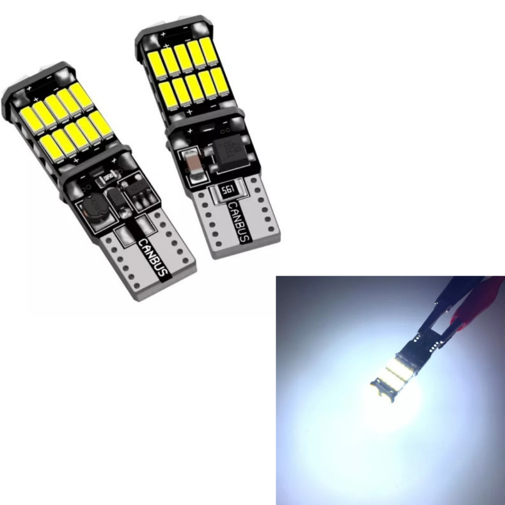 Par Lâmpada Led Pingo T10 W5w 6000 lumes 26-smd 4014 Canbus Branco em Oferta na Shopee