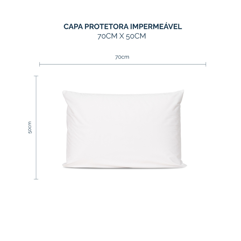 Capa para travesseiro Impermeável 70cm X 50cm protetor de travesseiro - 100% IMPERMEÁVEL