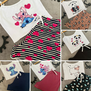 Kit 6 Pijamas Baby Doll Virginia Short e Cropped Adulto Feminino
