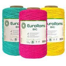 Barbante Euroroma Big Cone 1,8kg Fio N°8 - Várias Cores em Oferta na Shopee