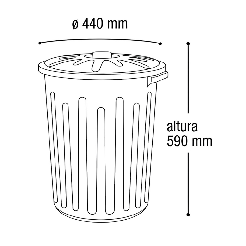 Lixeira de Plástico 12,14 e 60 Litros Ideal Para Cozinha, Áreas Externas Escritório — imagem 2 de 2