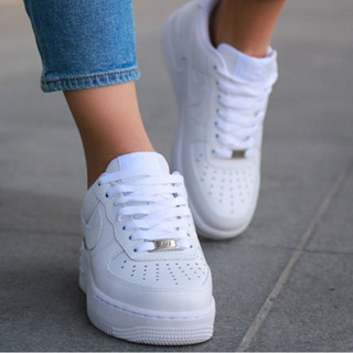 Air FORCE R1 Runner Cano Baixo Branco Promoção Envio Imediato