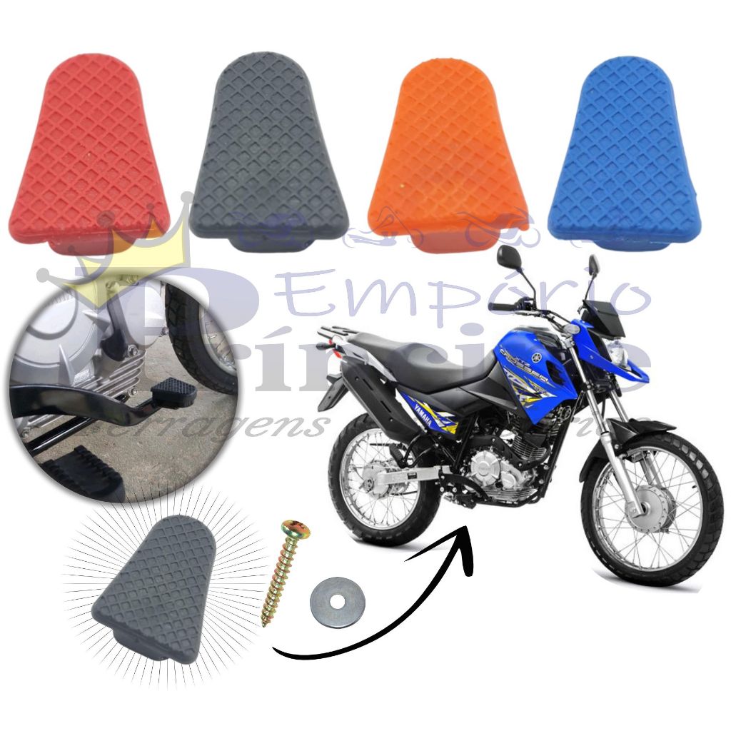 Protetor Pedal Freio Crosser XTZ 150 250 Lander Tenere em Oferta na Shopee