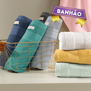 Toalha Banhão Gigante Karsten 100% Algodão 86cm X 1,50m Tecnologia Softmax Antipilling Emp...
