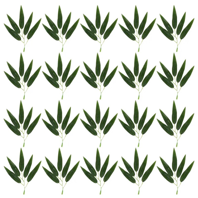 100 Folhas de Bambu Mosso Galhos Verdes - Decoração Arranjos