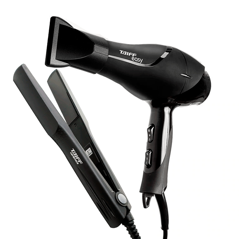 Kit Taiff Secador Easy 1700W + Prancha Taiff Cerâmica 180ºC 127V ou 220V em Oferta na Shopee