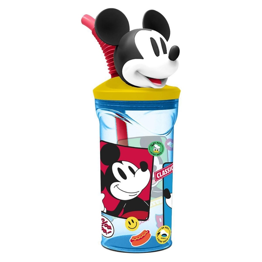 Copo com Canudo 3d Mickey Baby 360ml Disney