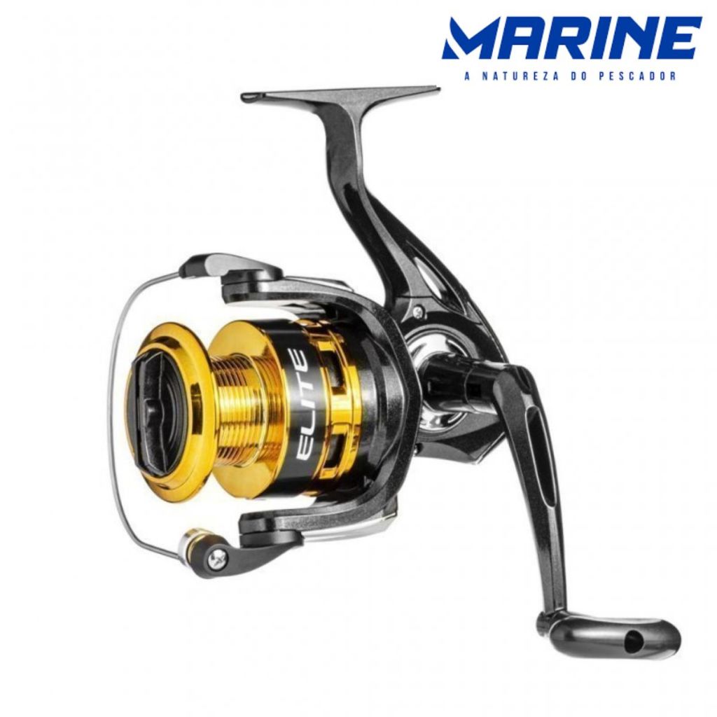 Molinete Marine Sports Elite Gold - Tamanhos 500 1000 2000 3000 4000 6000 8000 - Fricção Dianteira