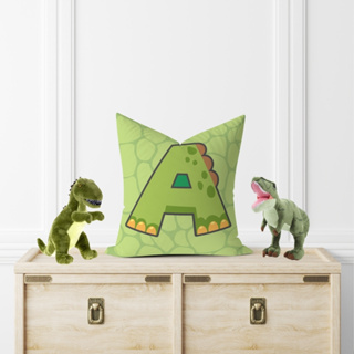 Capa de Almofada Iniciais Letras Dinossauro Infantil - 45cm Dino em Oferta na Shopee
