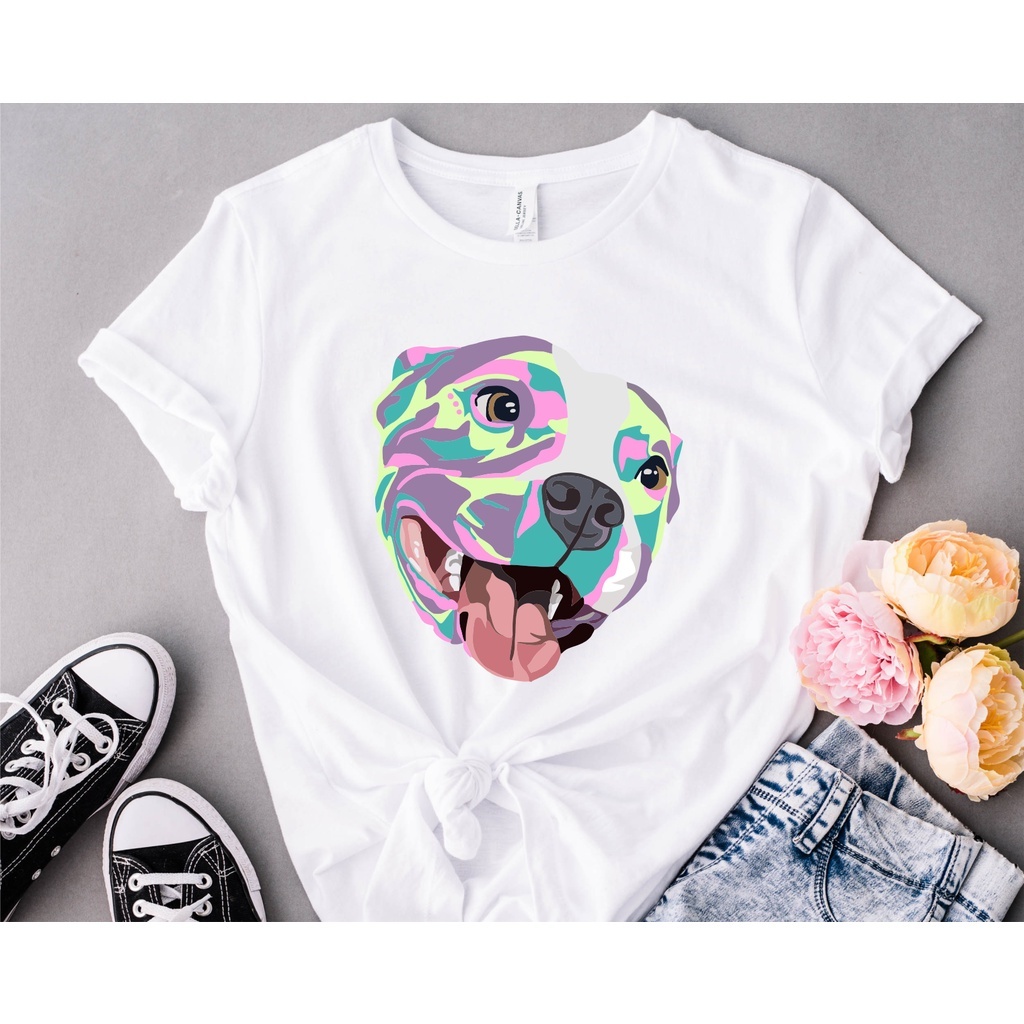 Blusa T-shirt Feminina Pit Bull - Golden - Cocker - Chihuahua - Pastor Alemão - Chow Chow - Pug - Dogue Alemão