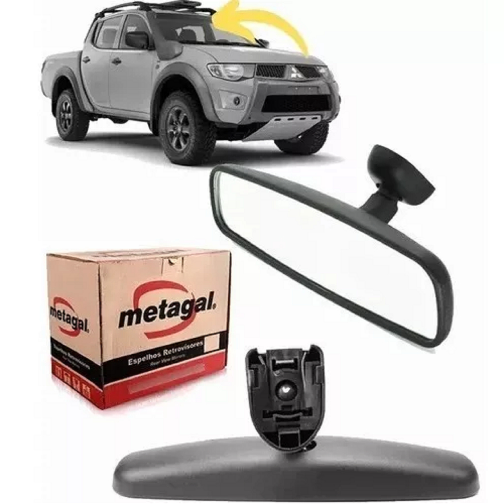 Retrovisor Interno L200 Triton 2007 2008 2009 2010 2011 2012 A 2019 Original Metagal em Oferta na Shopee