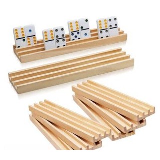 6 base de madeira para jogos de dominó organizador de peças em Oferta na Shopee