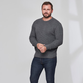 Suéter Blusa de Frio Lã Inverno Masculina Masculino Tricot Tricô Fang Gola Redonda