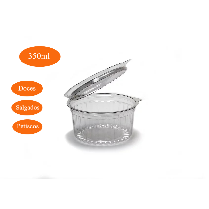 50 EMBALAGENS REDONDA PARA BOLO DE POTE 350ml TAMPA ARTICULADA BP750