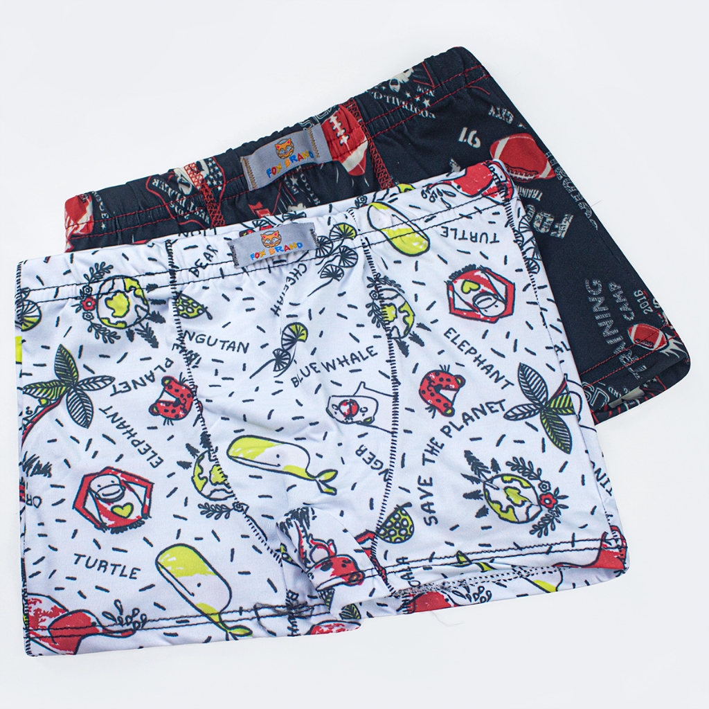 Kit 5 Cueca Boxer Shortinho Menino Pequeno Microfibra Divertida Estampada Empório Da Roupa