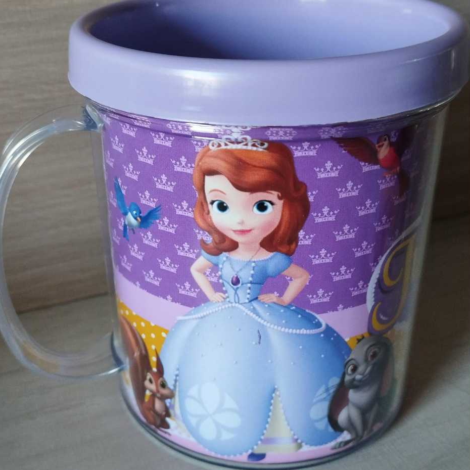 10 caneca acrílica personalizada para festa infantil lembrancinha Princesa Sofia