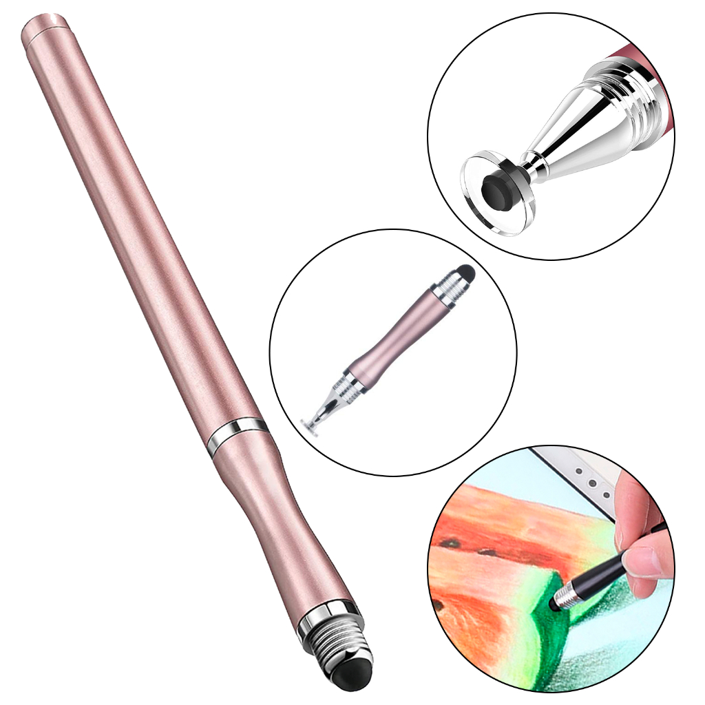 Caneta Touch Ponta Fina Stylus Alta Precisão Universal Rose iPad Tablet Estudo Tarefas Touch Screen