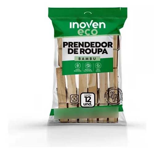 PREGADOR E PRENDEDOR DE ROUPA DE BAMBU PCT 36 UN