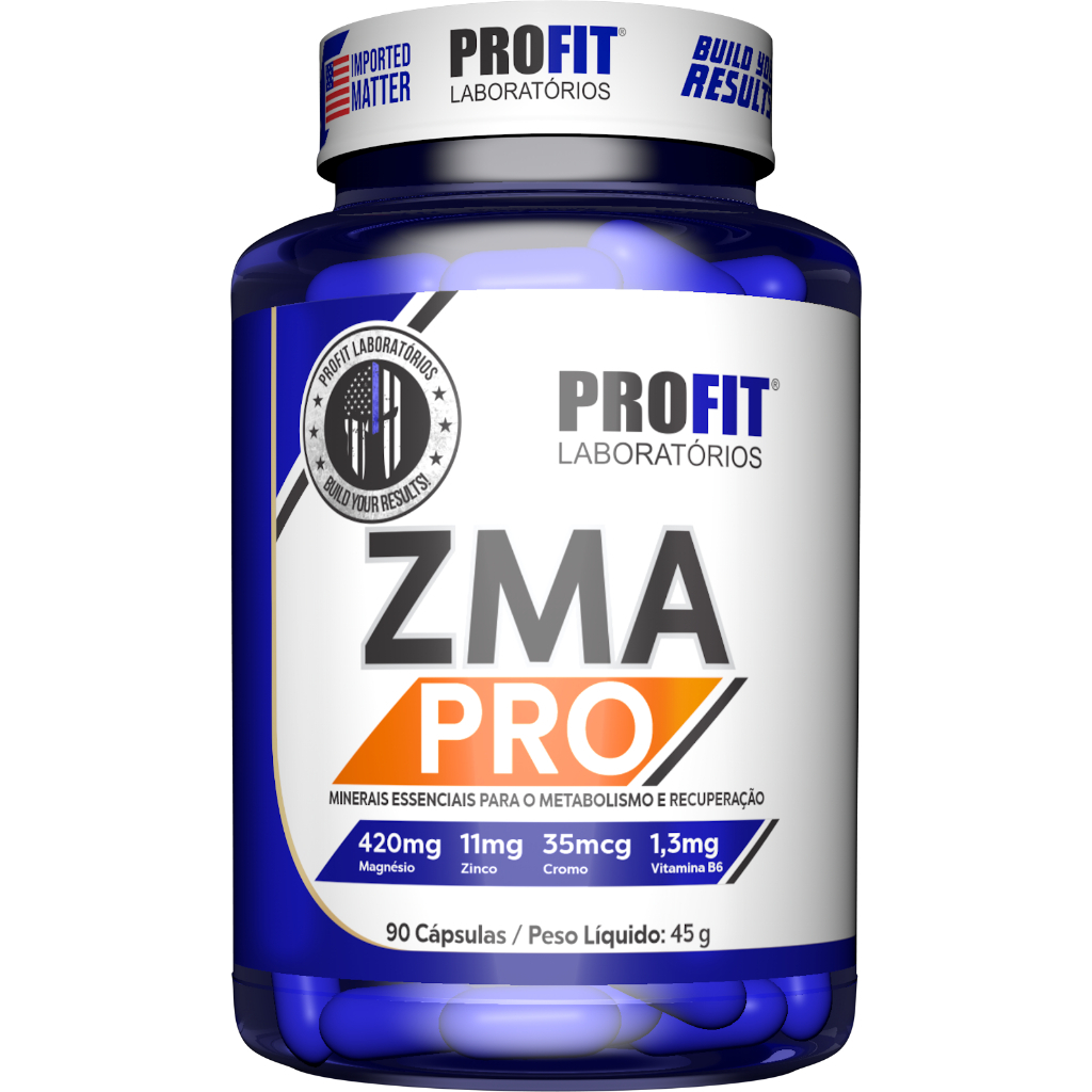 Zma Pro Com Picolinato De Cromo 90 Cápsulas Profit Laboratórios