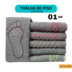 Toalha de Piso Tapete para Banheiro Luxo Grosso Grande 45x70cm 585gr/m²