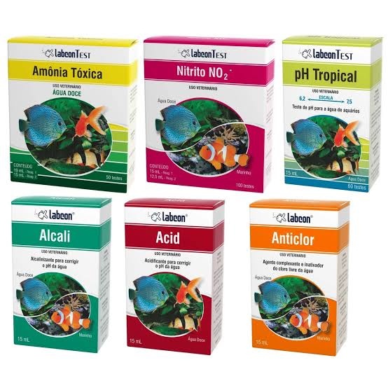 Kit Teste Alcon Amônia Água Docê, Nitrito, Ph Tropical ,Anti Cloro, Alcali ,Acid Tudo Para o Aquário.