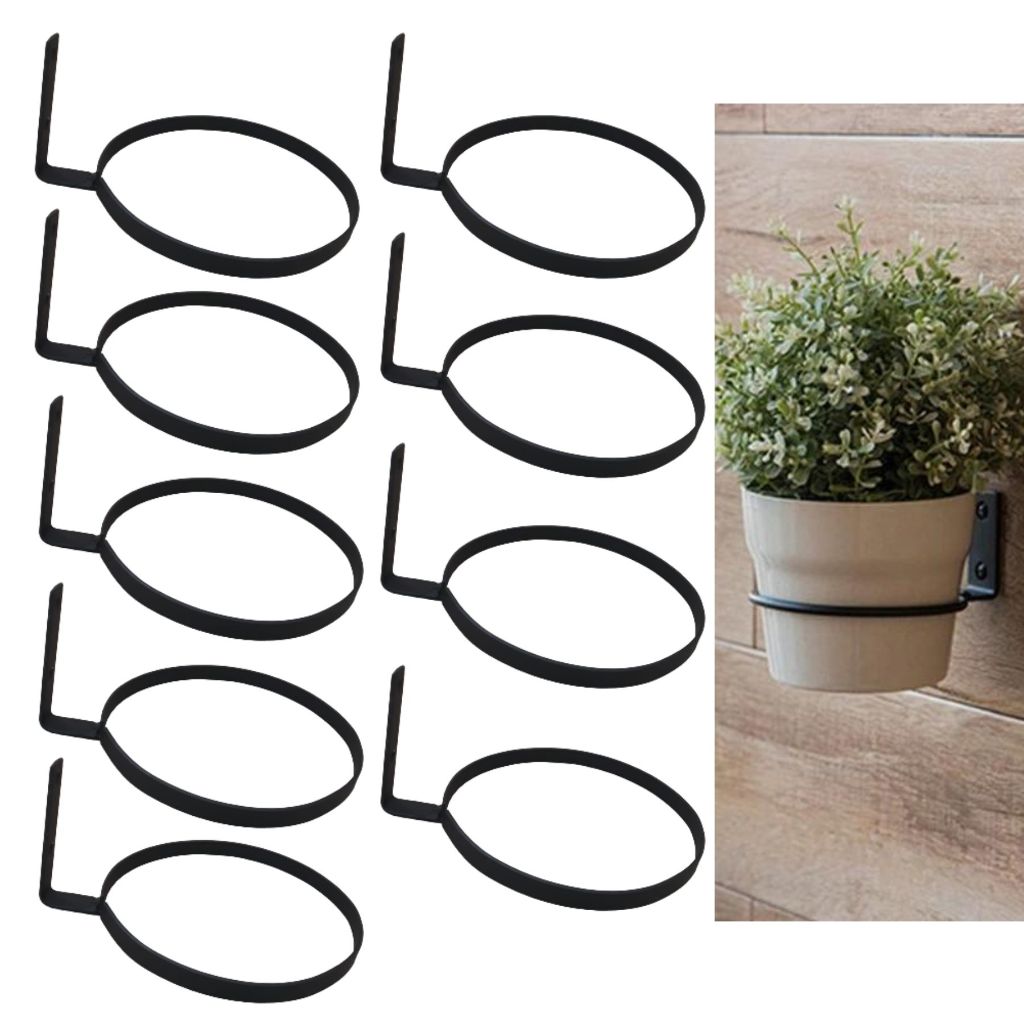 Suporte de vaso parede 19cm diametro kit 10 unidades fácil instalação em Oferta na Shopee