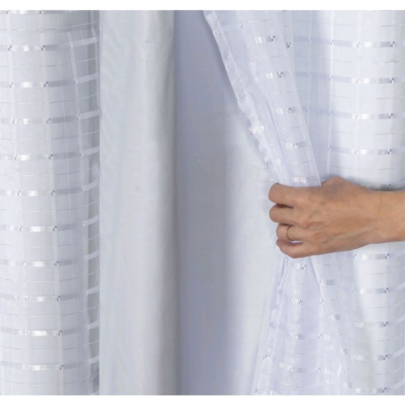 Cortina De Microfibra Com Voil/ Xadrez Liso Quarto Ou Sala - Oferta em Oferta na Shopee