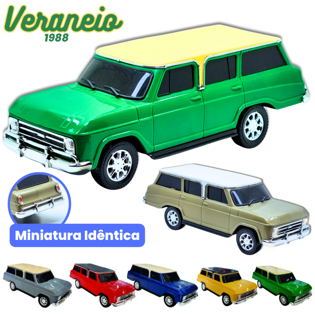 Veraneio Carrinho Chevrolet Miniatura Veiculo de Brinquedo Clássico Antigo Automóvel Réplica Presente Meninos Criança Coleção 15.3