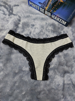 KIT 3 CALCINHAS CONFORTO FIO MIMO ALGODÃO COM RENDA