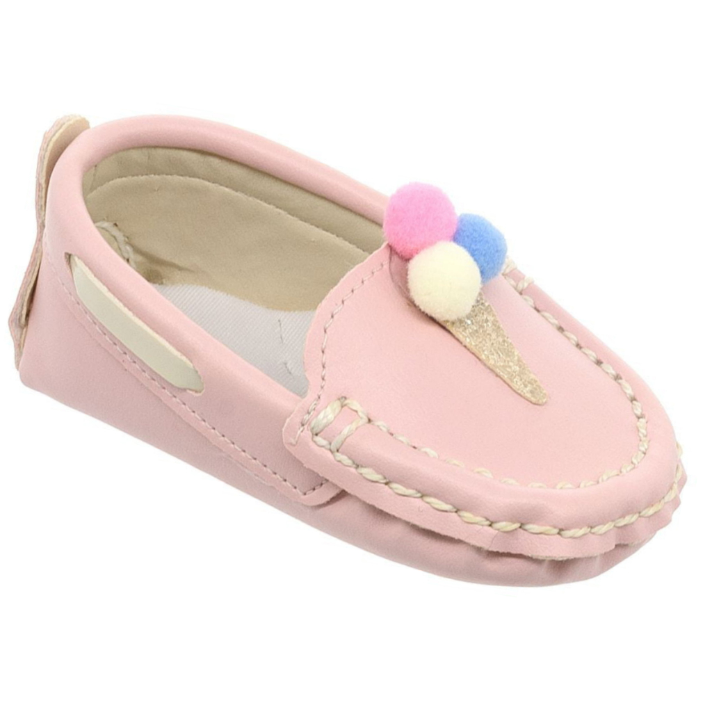 Sapatinho de bebê Menina Sapatinho de Bebê Mocassim de Bebe  Enfeite Sorvete em Oferta na Shopee