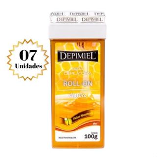 Kit c/ 07 Ceras Depilatória Roll-On Clássica 100g - Depimiel em Oferta na Shopee