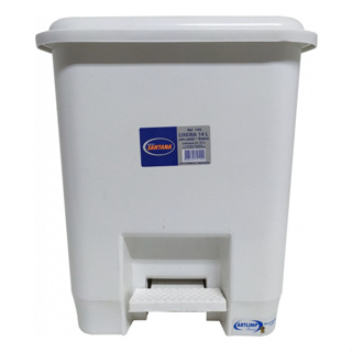 Lixeira Santana Plástico Pedal Branco 14l cozinha banheiro lavanderia em Oferta na Shopee