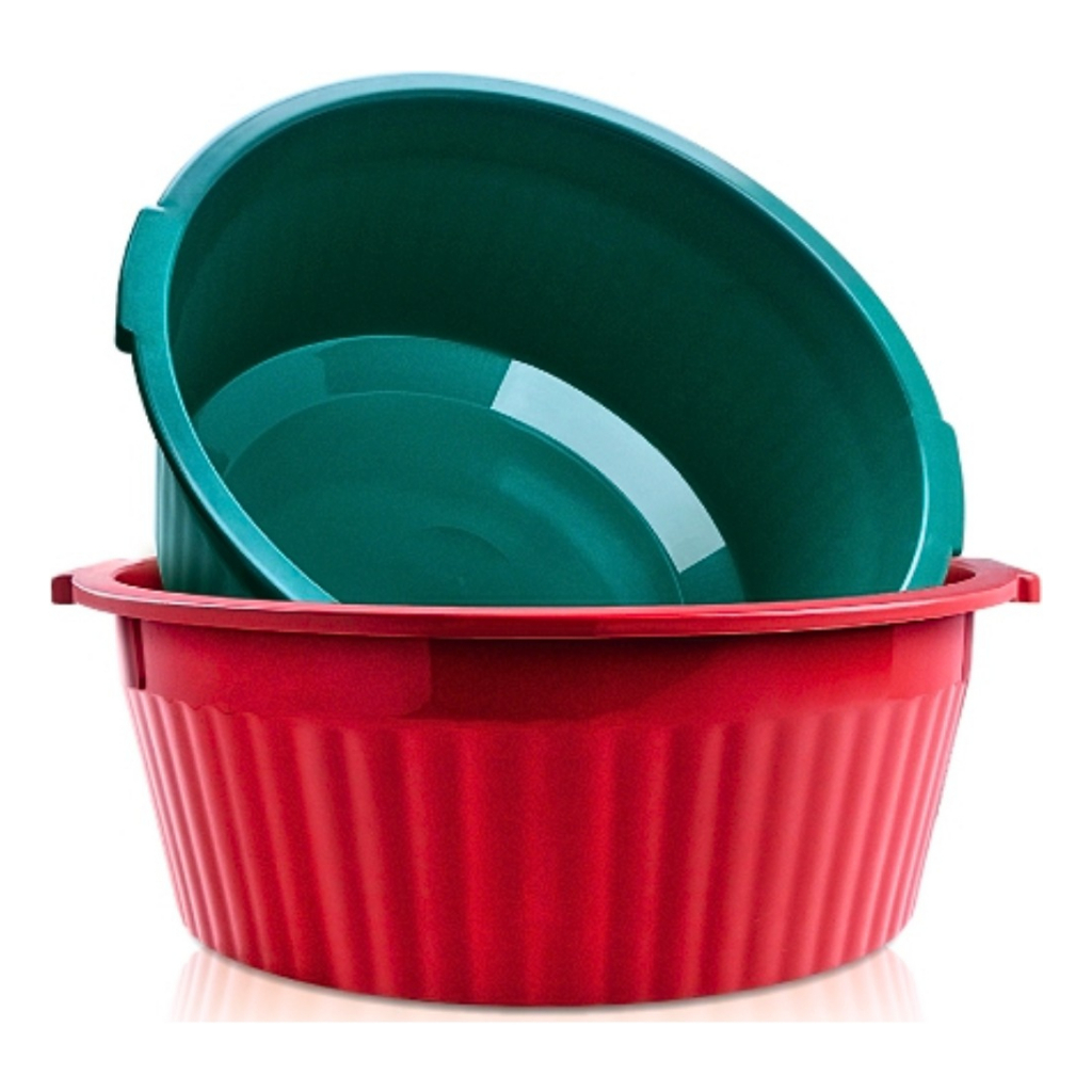 Bacia Balde Multiuso Plástico Grande Reforçada Cesto Roupa 32L lavanderia cozinha